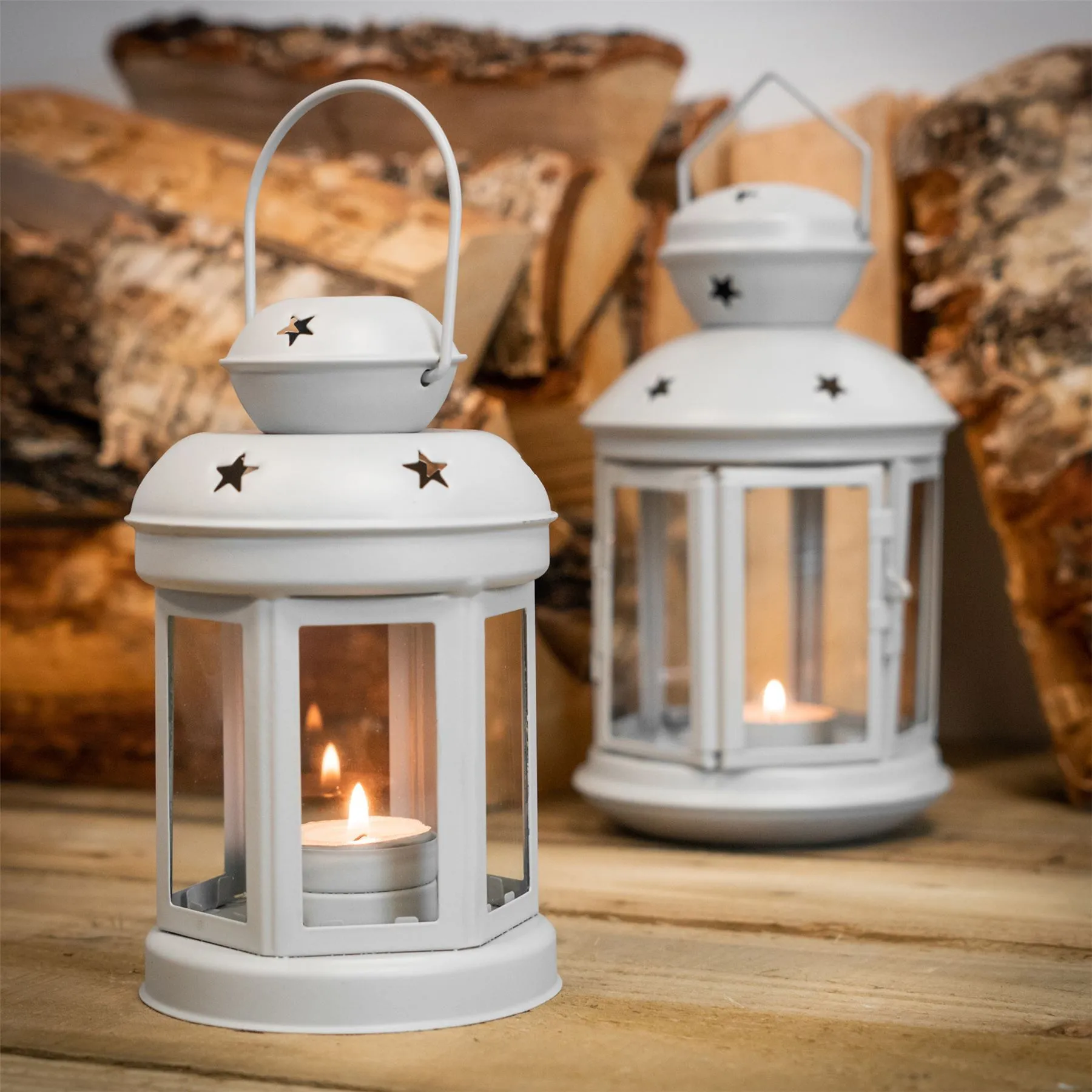 16cm Metal Hanging Tealight Lantern - By Nicola Spring