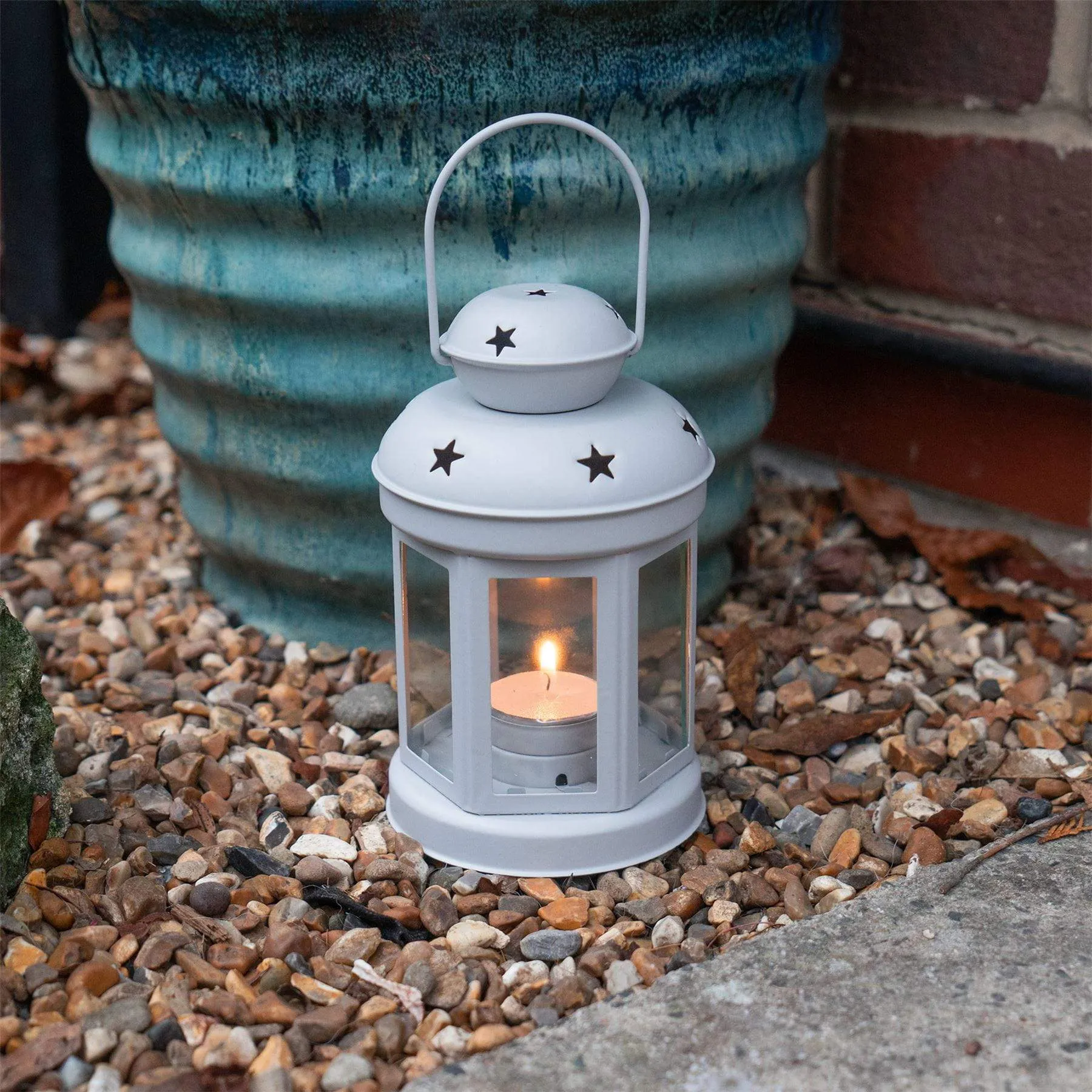 16cm Metal Hanging Tealight Lantern - By Nicola Spring