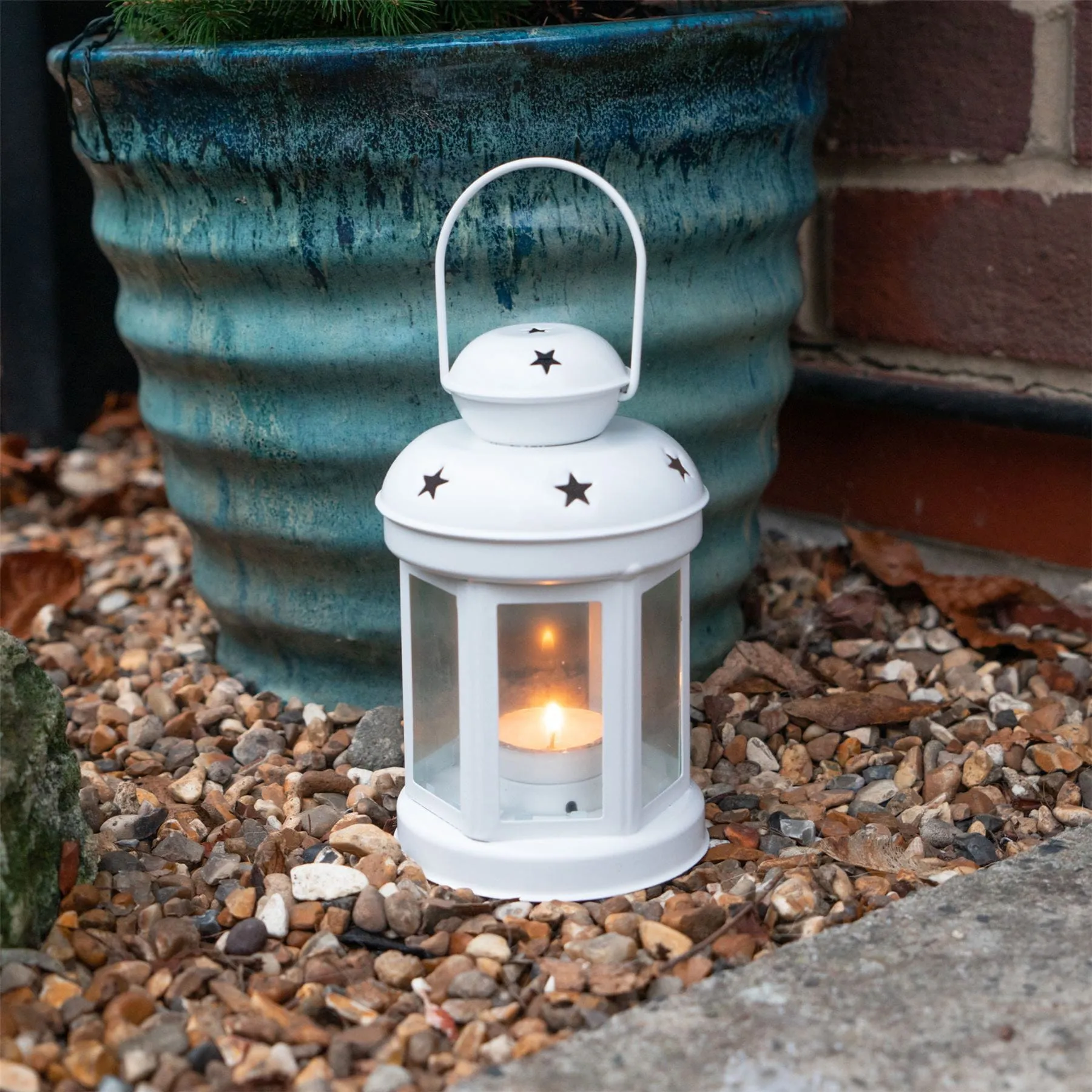 16cm Metal Hanging Tealight Lantern - By Nicola Spring