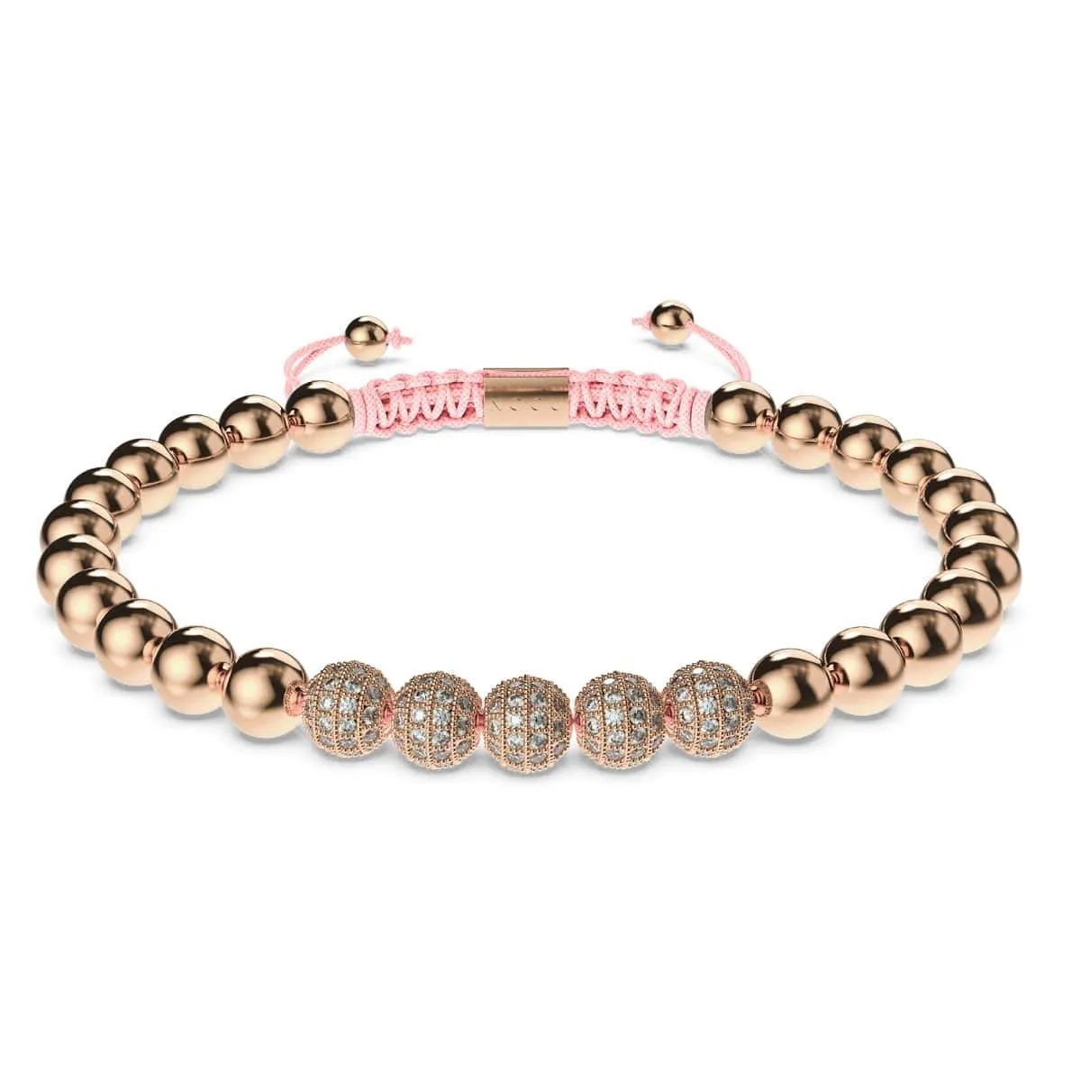 18k Rose Gold | Crystal Pavé Gala Bracelet | Pink