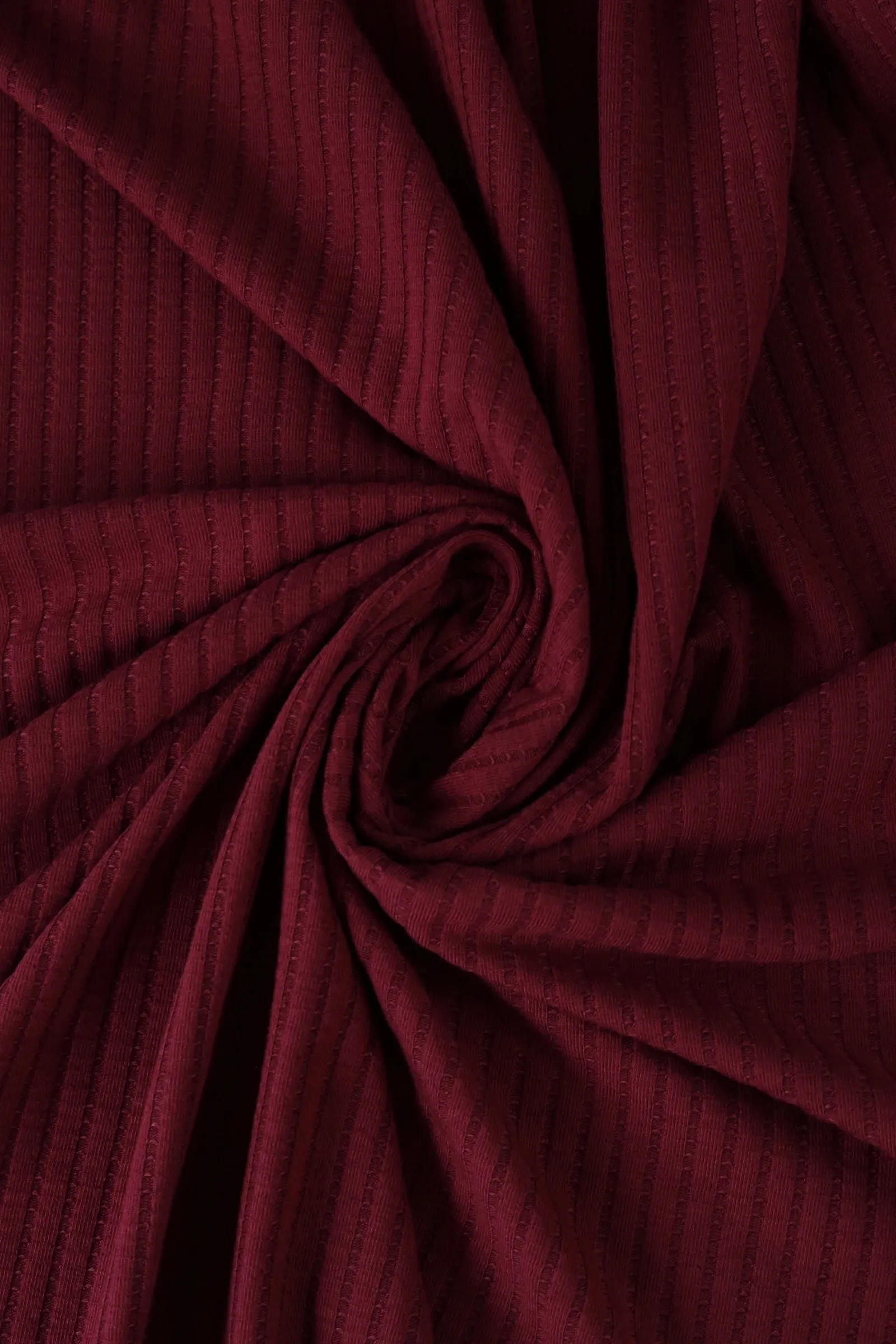 1YD PRECUT; Burgundy Nepal Rib Knit