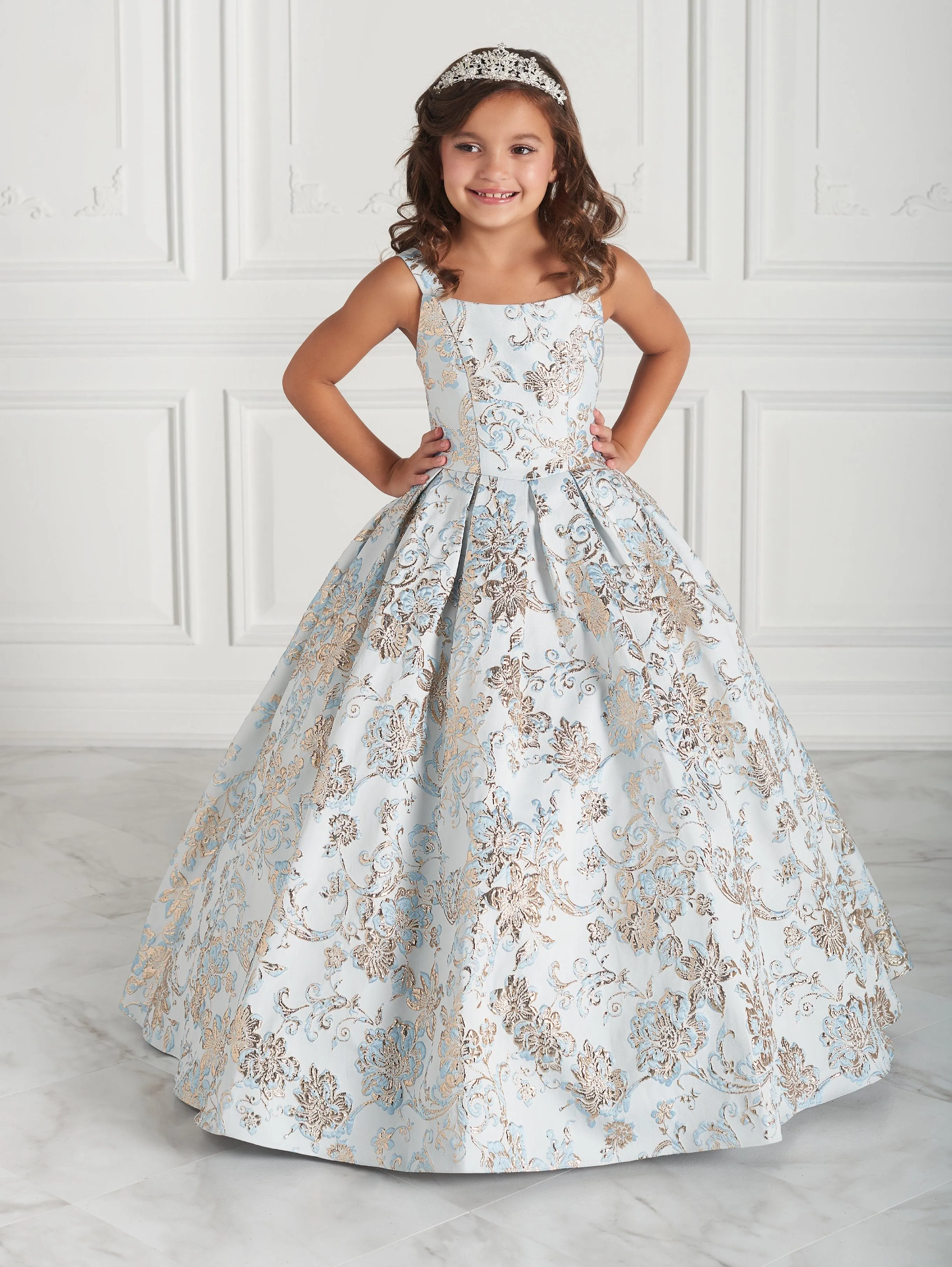 2 Piece Strapless Floral Print Quinceanera Dress by House of Wu 26947