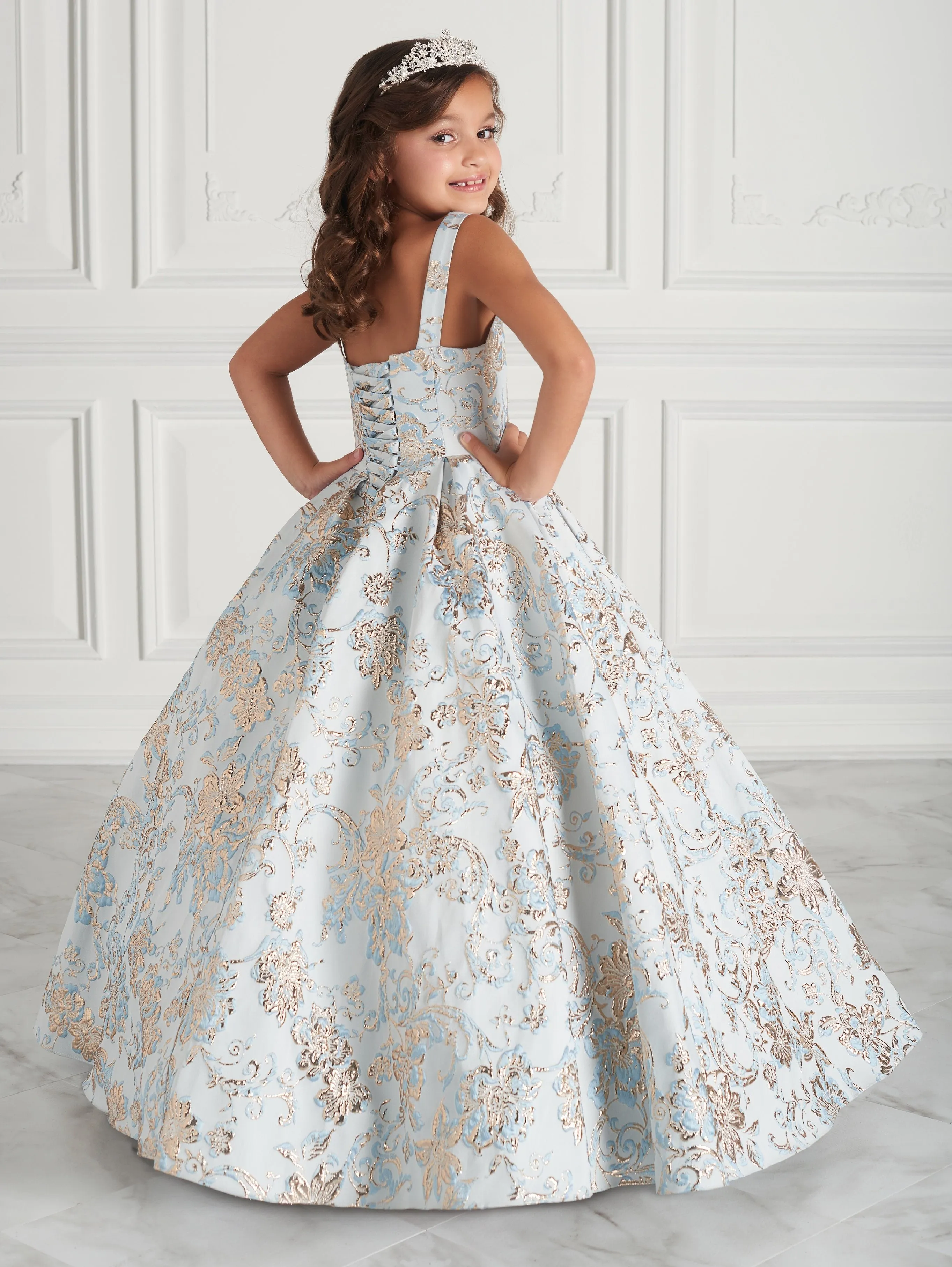 2 Piece Strapless Floral Print Quinceanera Dress by House of Wu 26947