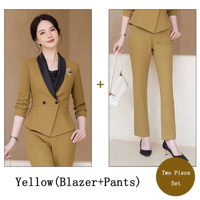 2024 New High Quality Autumn Winter Ladies Blazer and Skirt Suit