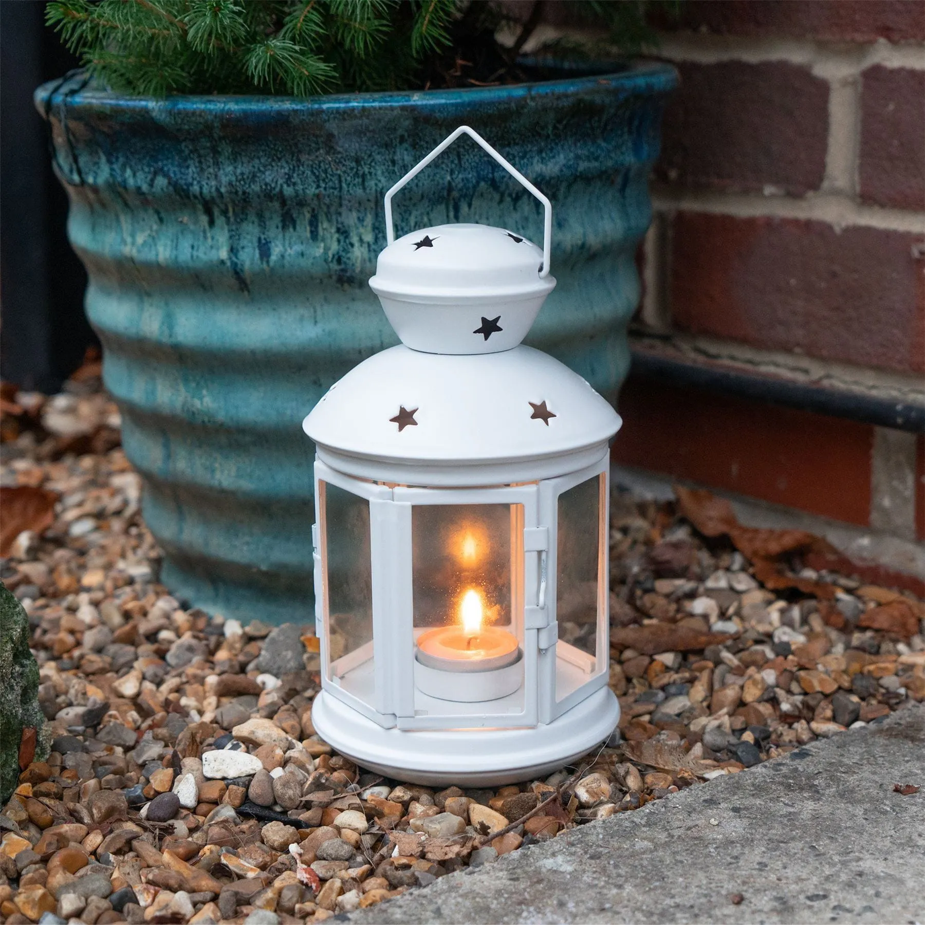 20cm Metal Hanging Tealight Lantern - By Nicola Spring