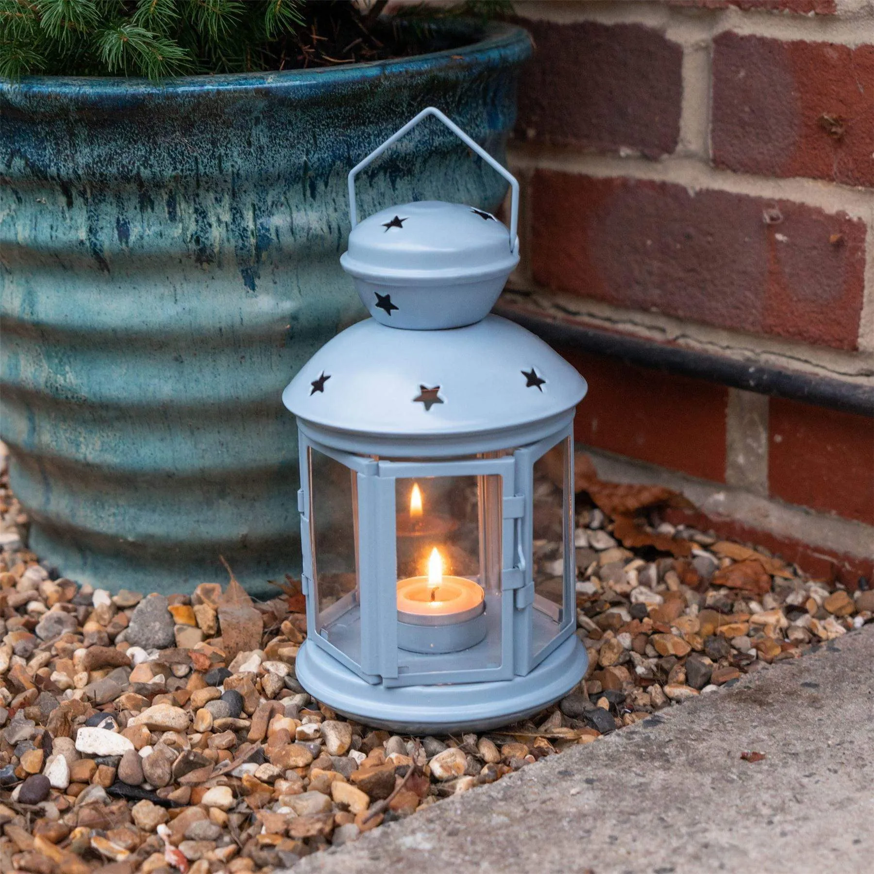 20cm Metal Hanging Tealight Lantern - By Nicola Spring