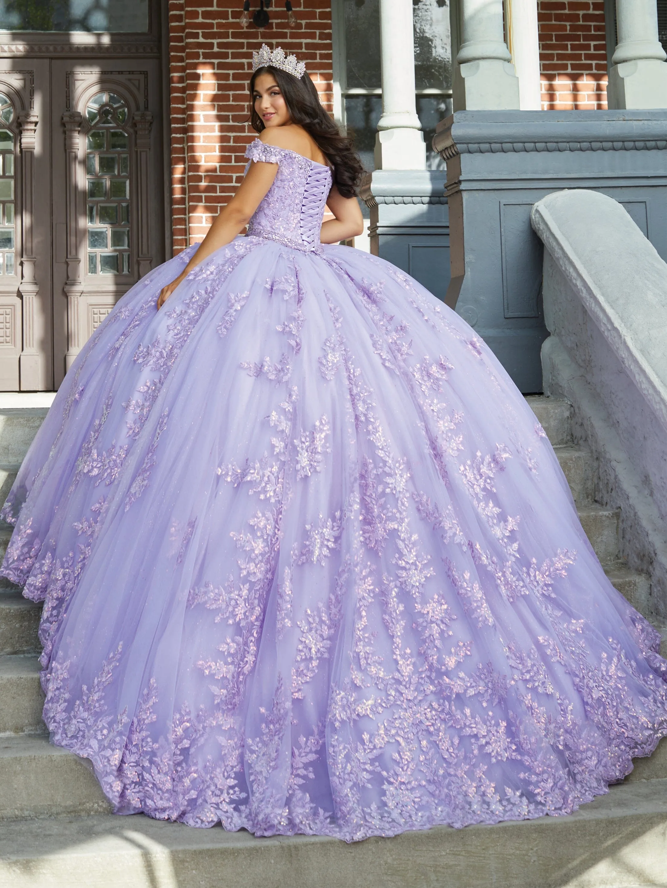 3-Piece Quinceanera Dress with Short Skirt by House of Wu 26048