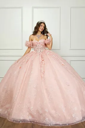 3D Floral Sweetheart Ball Gown by Petite Adele PQ1064