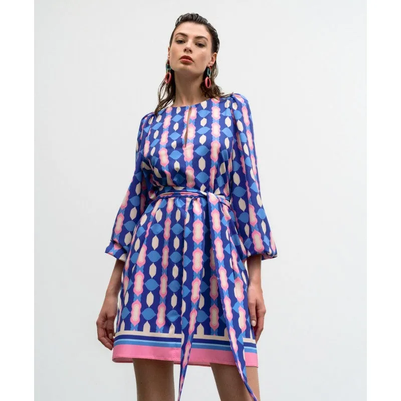 Access Printed Mini Shift Dress