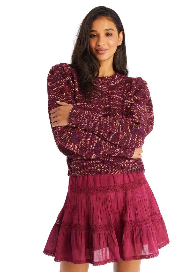 Allison Charlotte Sweater - Wine Spacedye