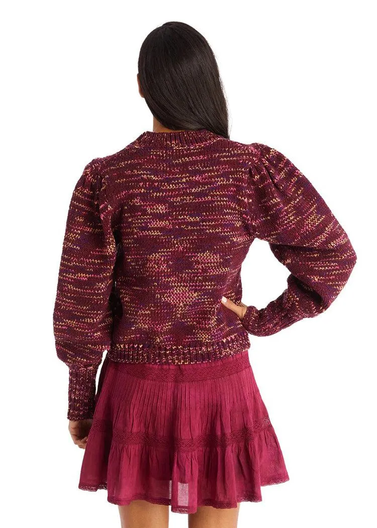 Allison Charlotte Sweater - Wine Spacedye