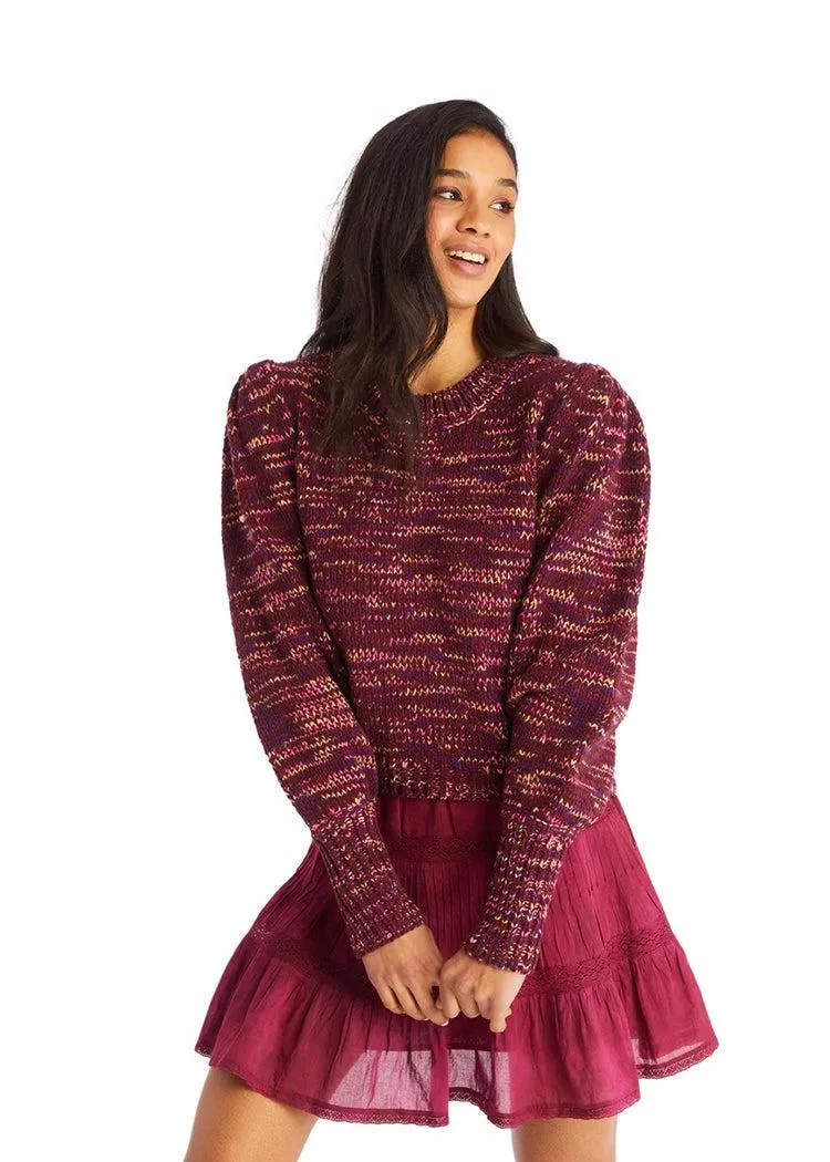 Allison Charlotte Sweater - Wine Spacedye