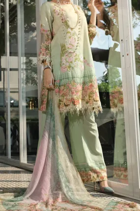 Aqua Lawn 3 Piece Stitched - ALP-628