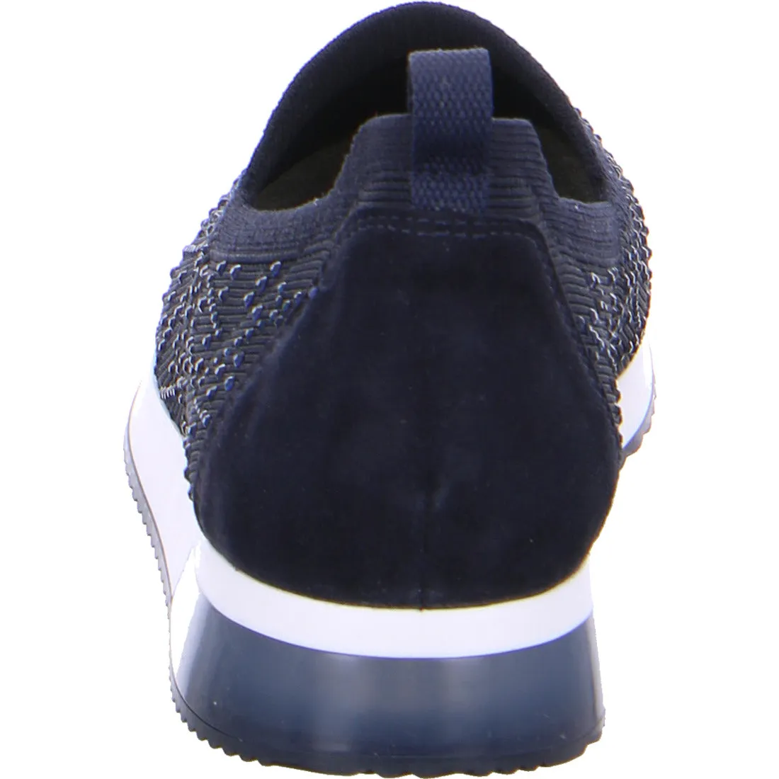 Ara Ladies Fushion 4 Slip On Crystal Trainer Navy