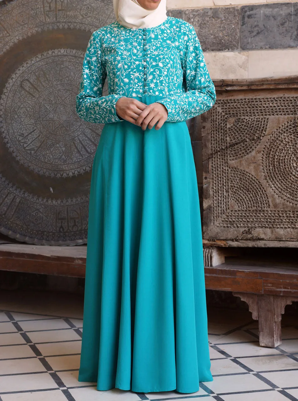 Arusa Embroidered Abaya Gown