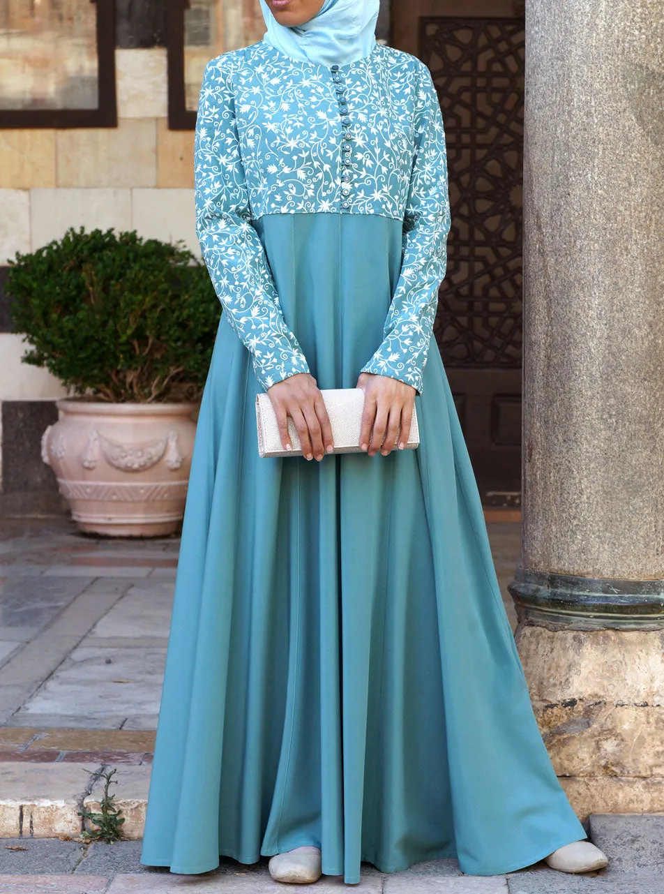 Arusa Embroidered Abaya Gown