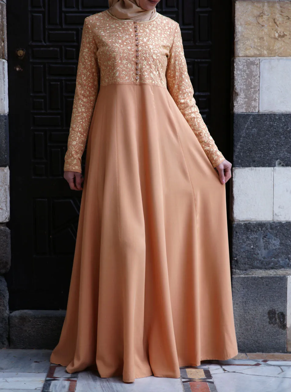 Arusa Embroidered Abaya Gown