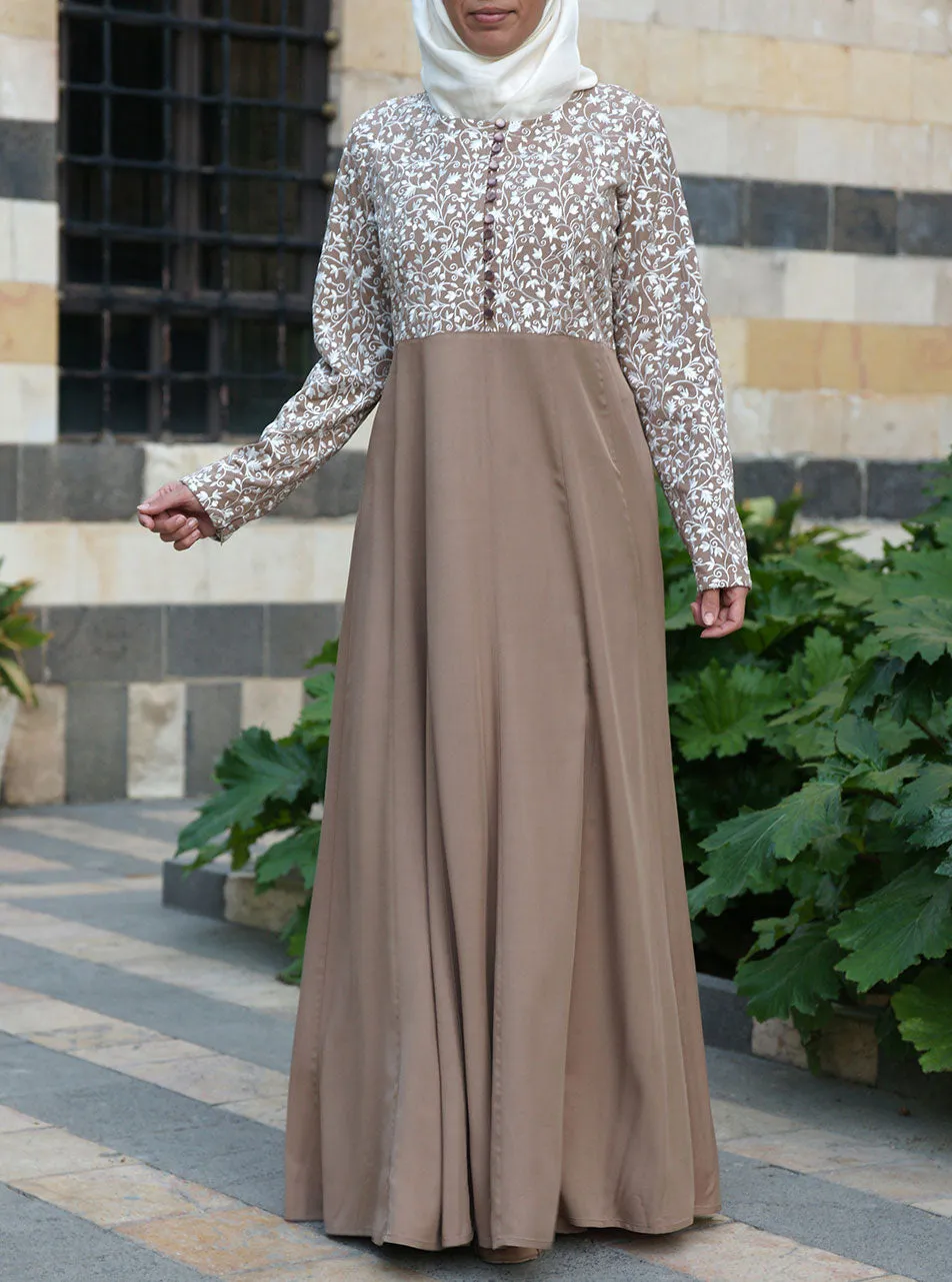 Arusa Embroidered Abaya Gown