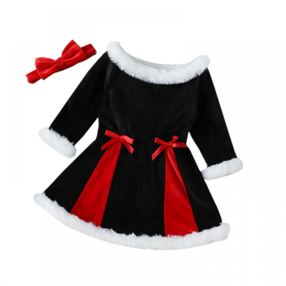 Autumn Winter Christmas Toddler Girl Long Sleeve Dress Wholesale Girls Dress