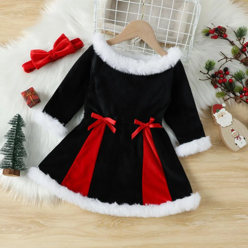 Autumn Winter Christmas Toddler Girl Long Sleeve Dress Wholesale Girls Dress