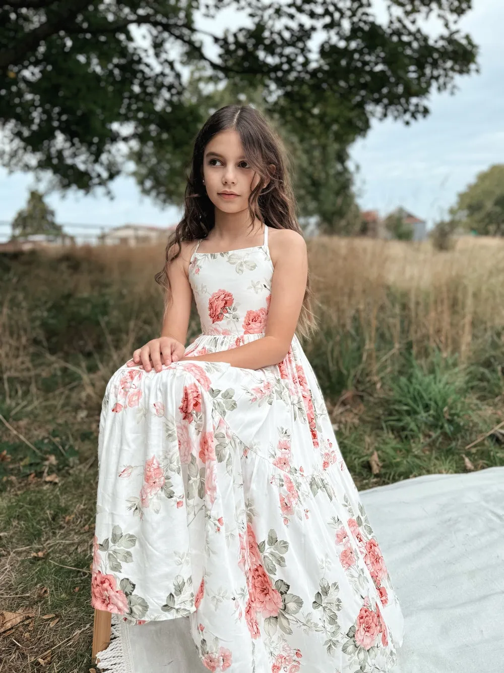 Ava Girls Floral Maxi Dress