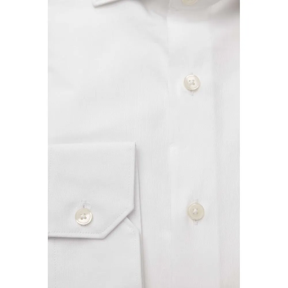 Bagutta White Cotton Men Shirt