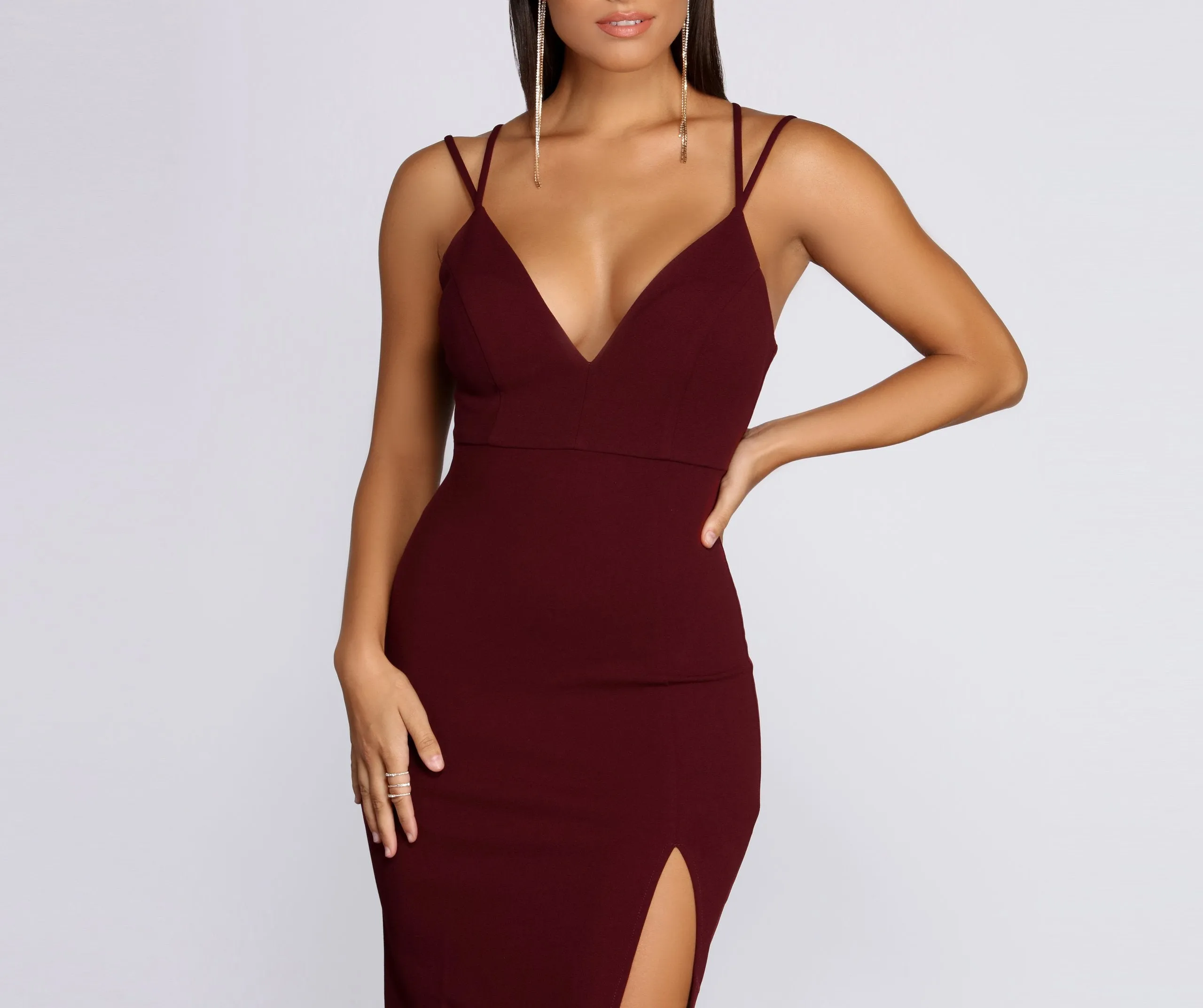 Bailey Strappy Stylish Formal Crepe Dress