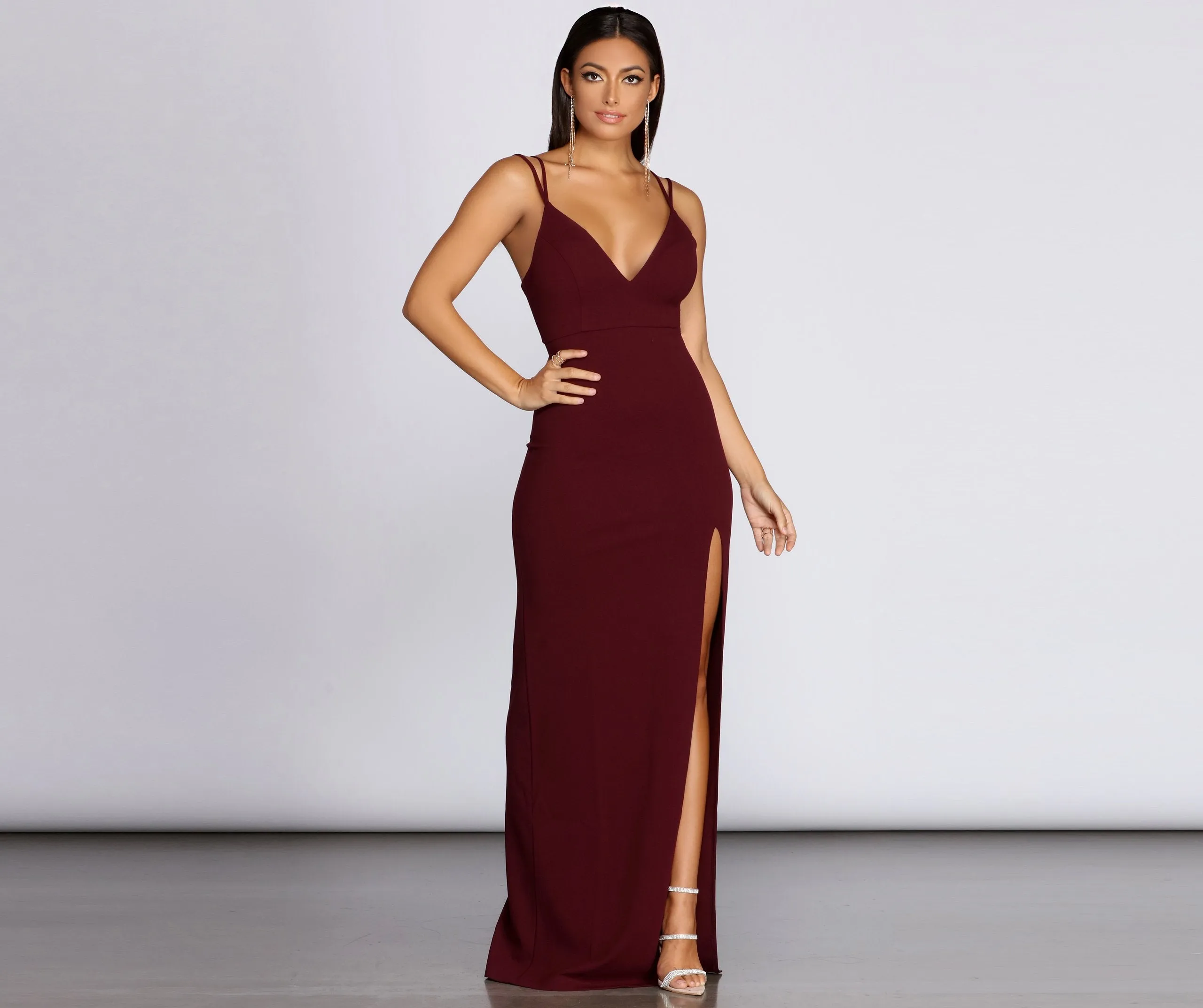 Bailey Strappy Stylish Formal Crepe Dress