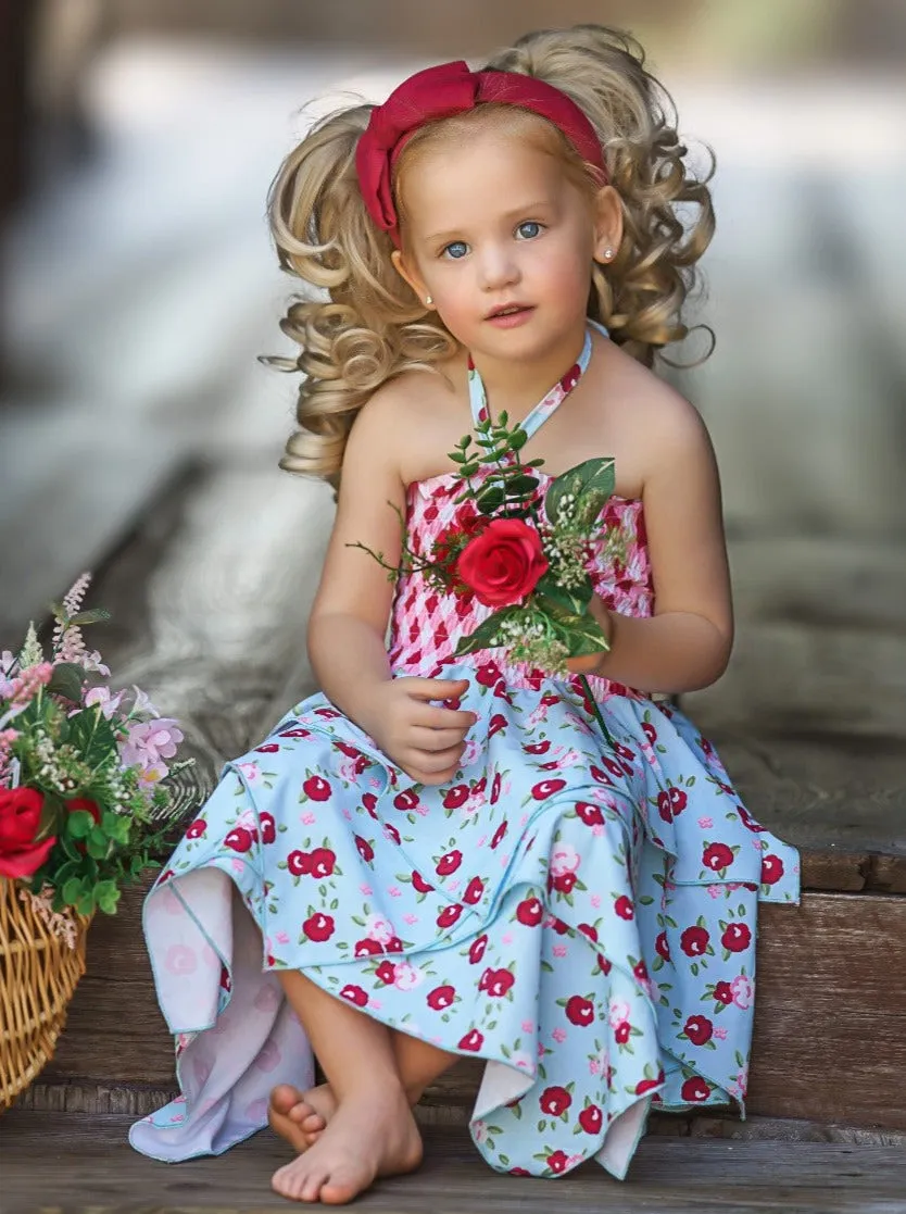 Beautiful Blooms Smocked Handkerchief Dress