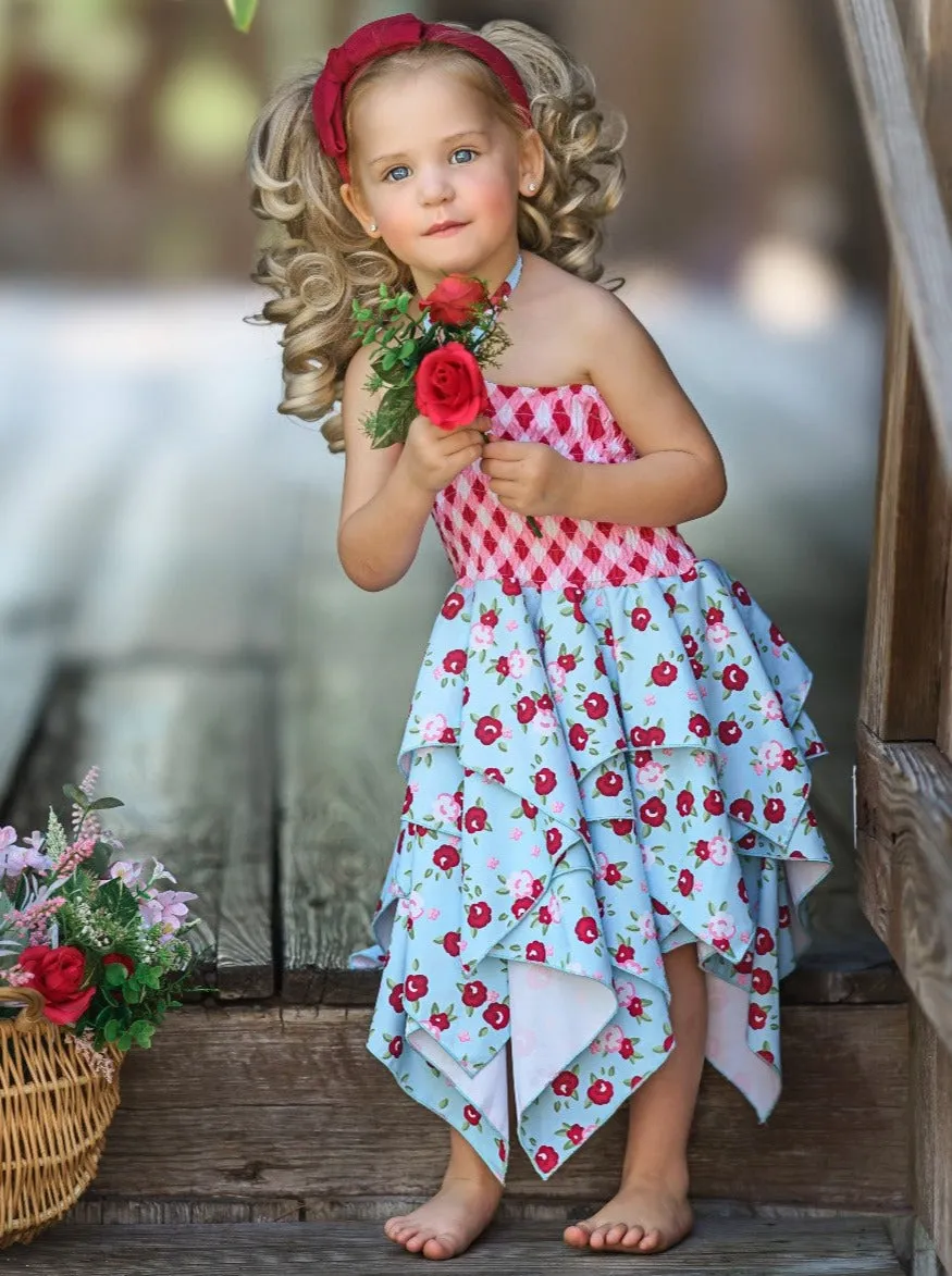 Beautiful Blooms Smocked Handkerchief Dress