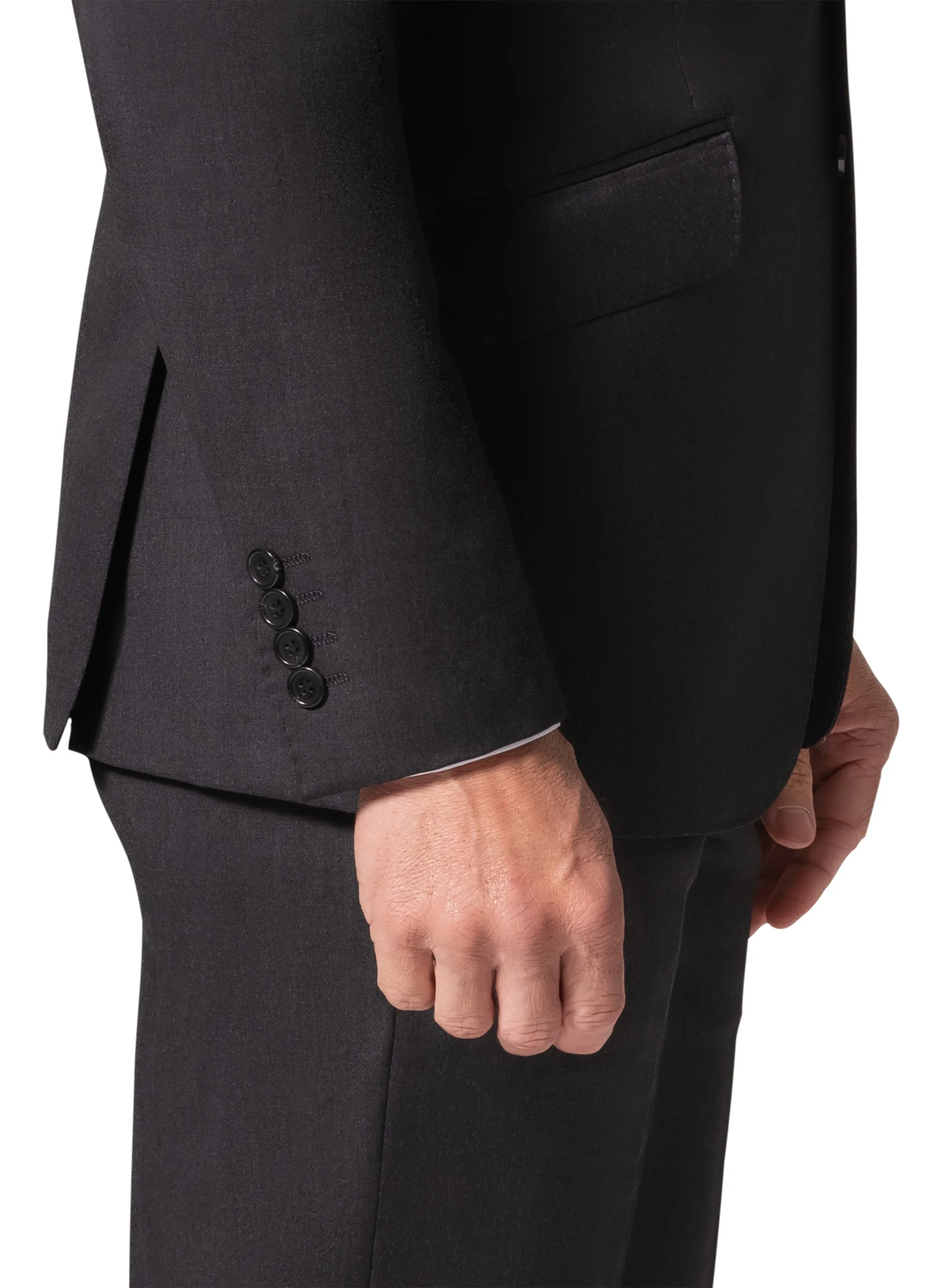 Berragamo - Reda | Slim Fit 2-Piece Solid Suit - Charcoal