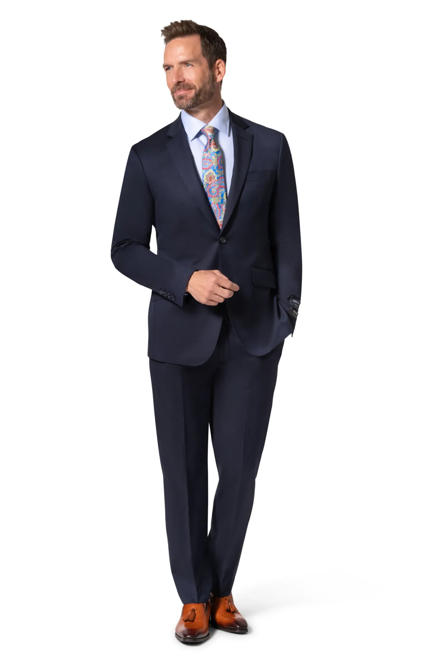 Berragamo - Reda | Slim Fit 2-Piece Solid Suit - Navy