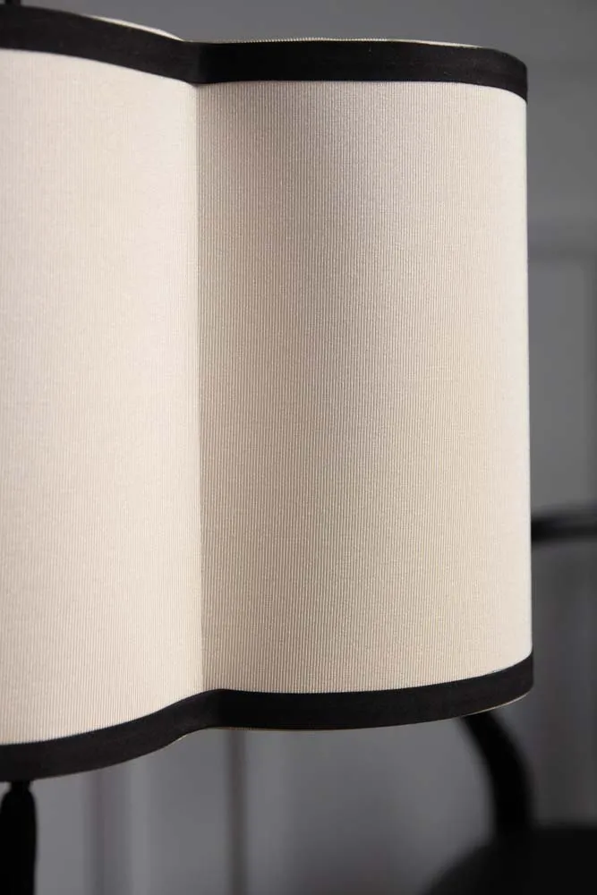 Black & Cream Lantern Curved Ceiling Light Shade