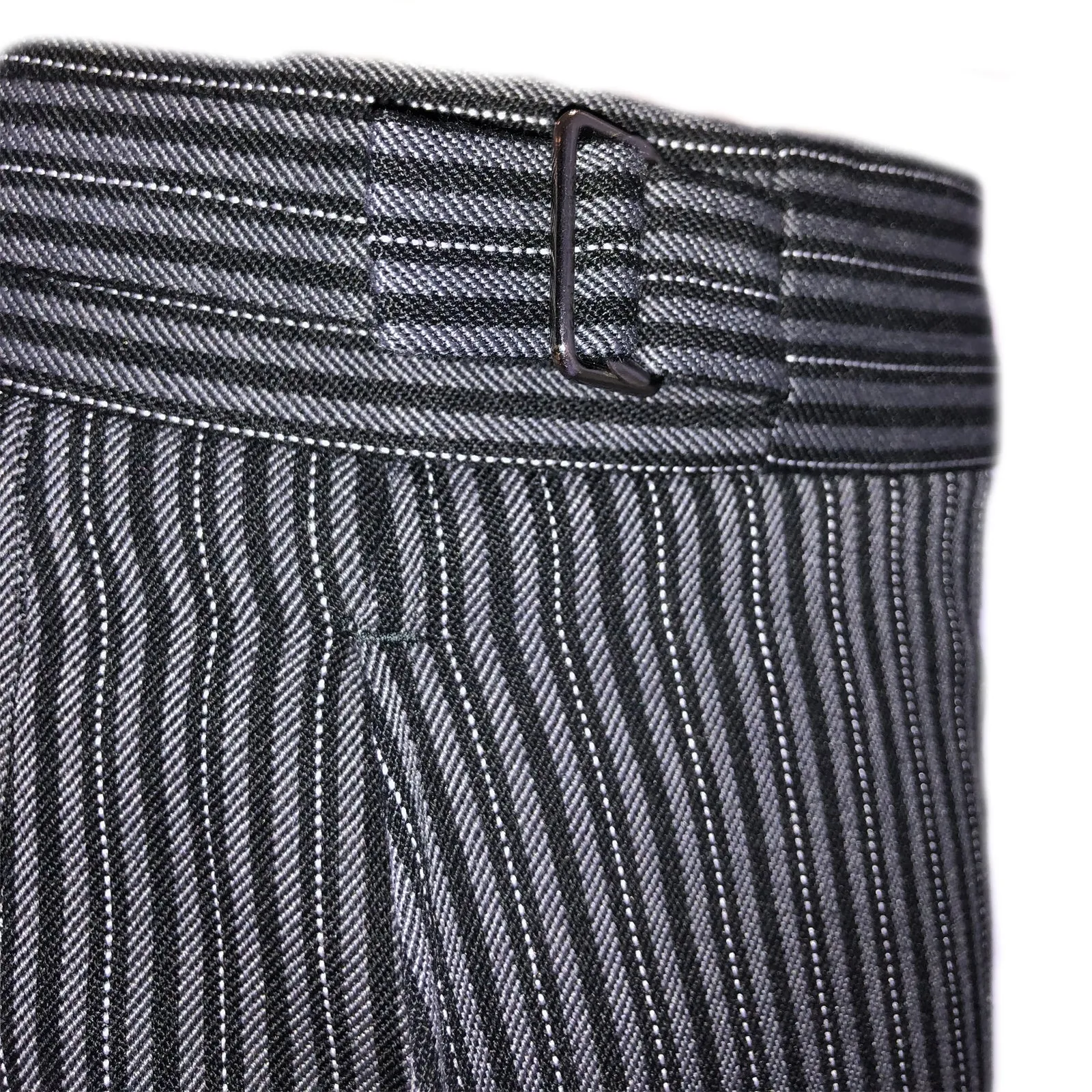 Black And Grey Stripe Morning Pinstripe Trousers - Ex Hire