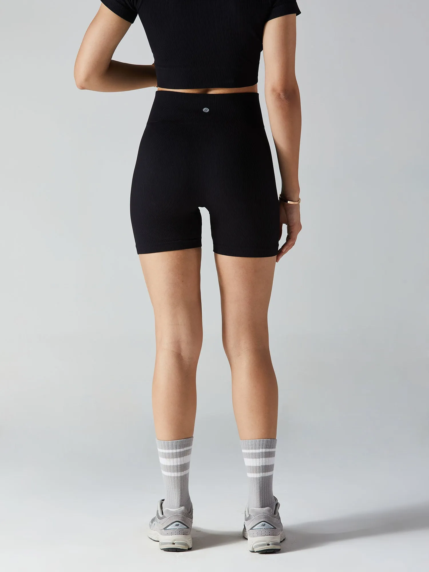 Black Pulse Biker Shorts