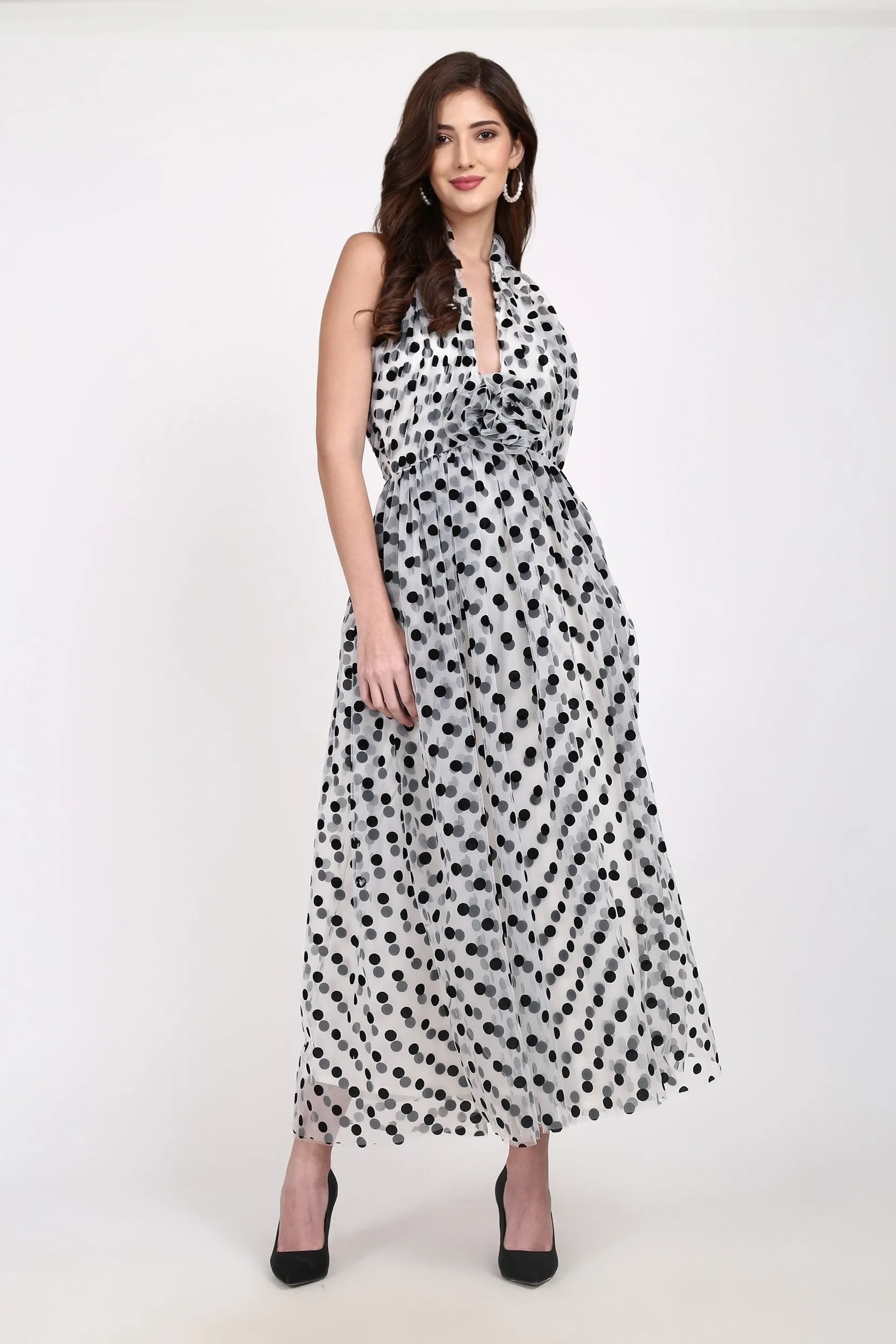 Blake Maxi Dress in Polka Dot