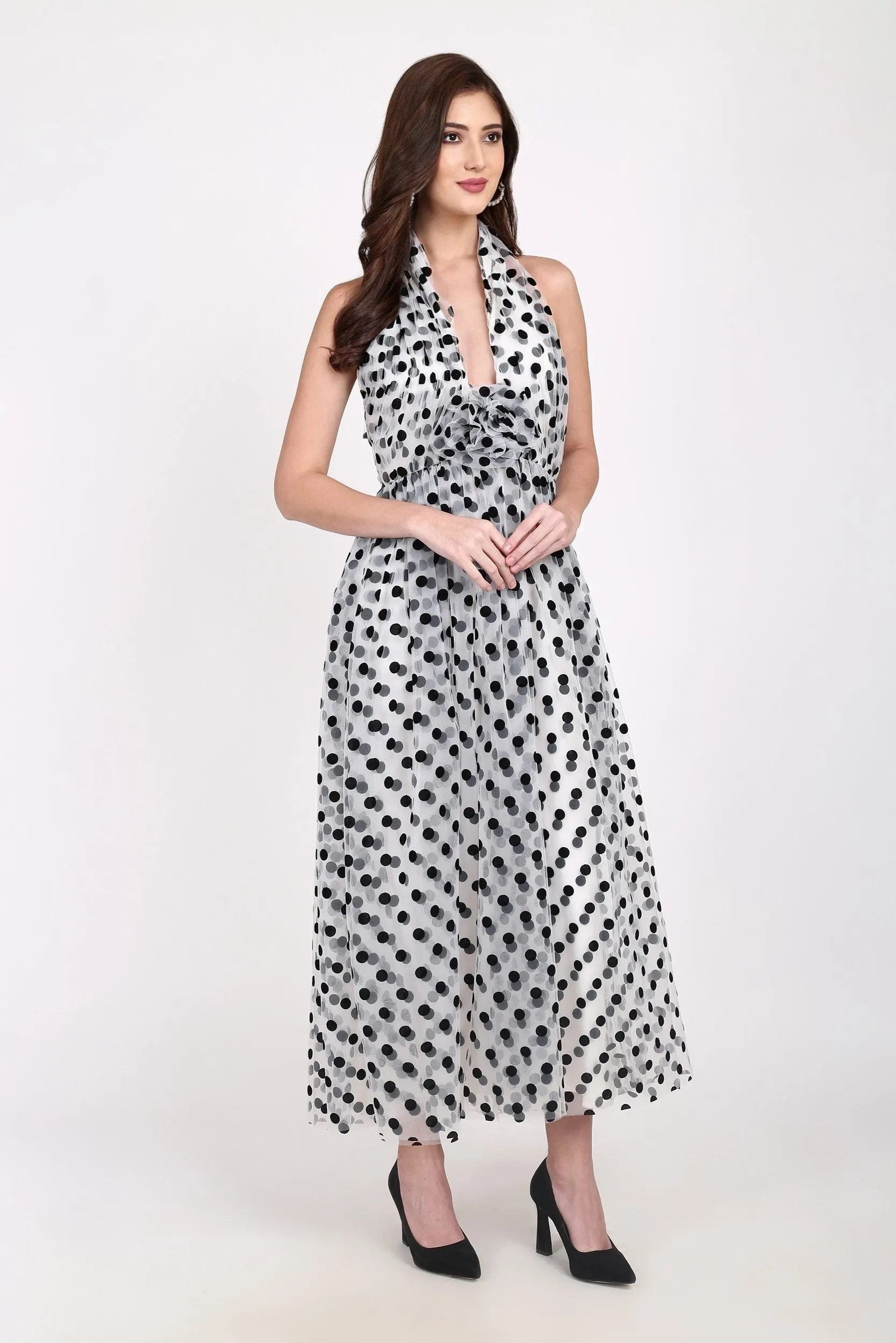 Blake Maxi Dress in Polka Dot