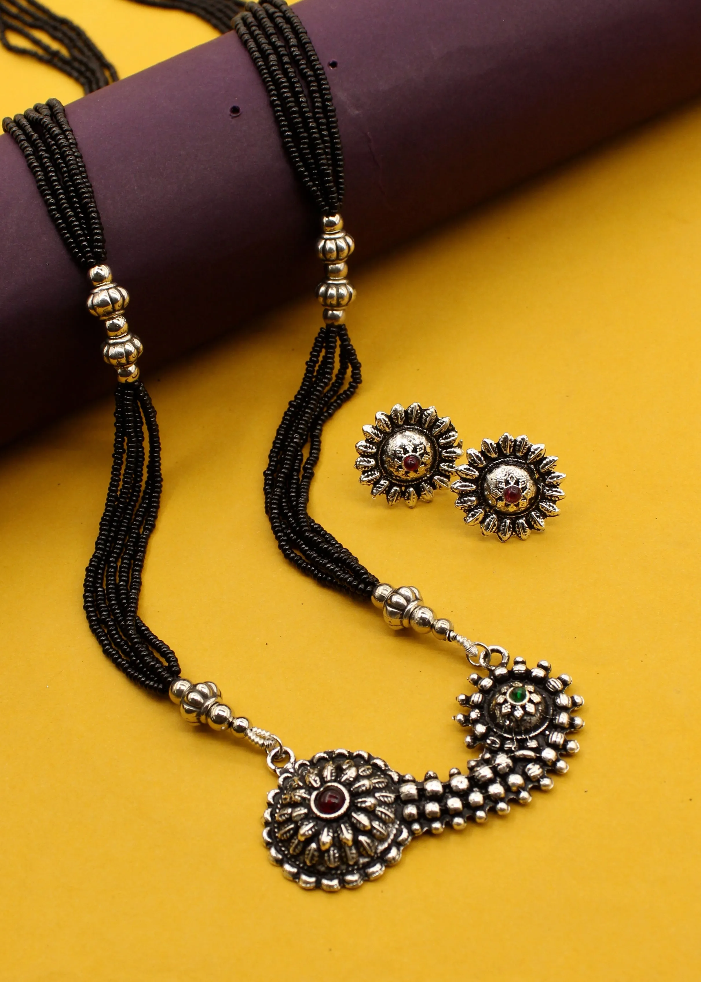 BLOOMING OXIDISED MANGALSUTRA