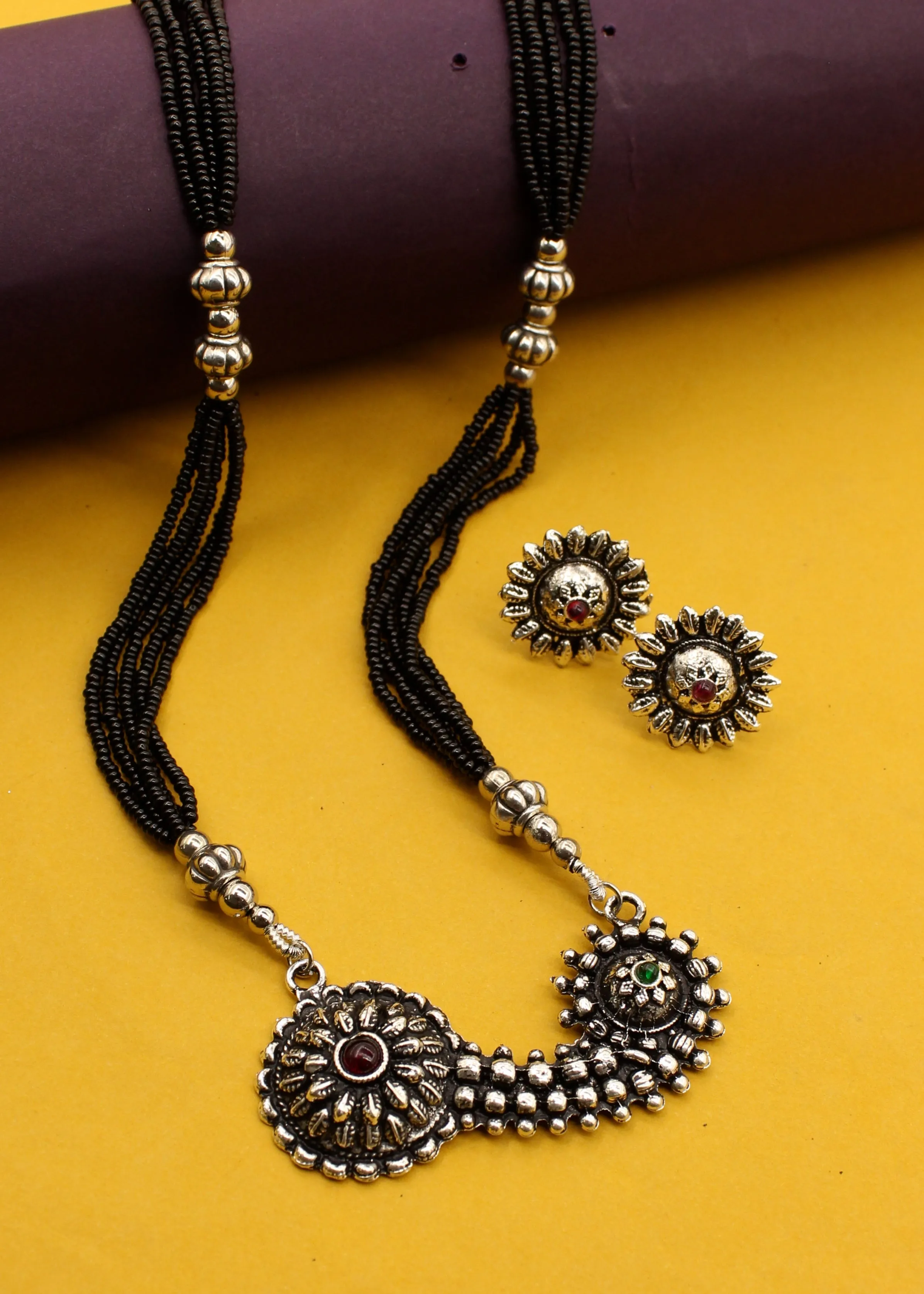 BLOOMING OXIDISED MANGALSUTRA