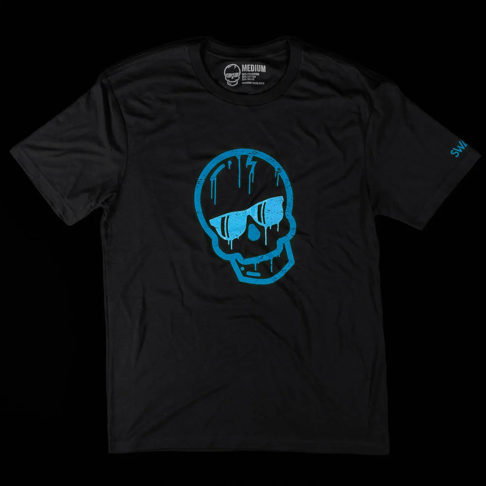 Blue Dripping Skull T-Shirt