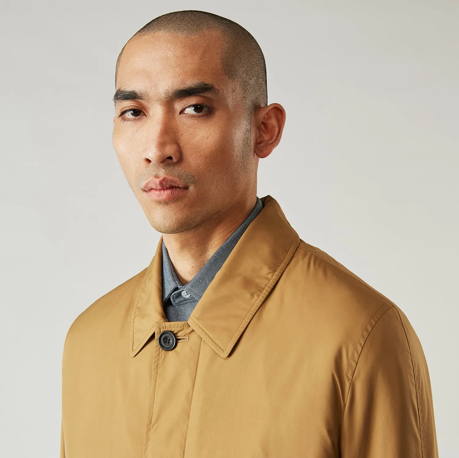 Camel Quintern Sealup Raincoat with Detachable Liner