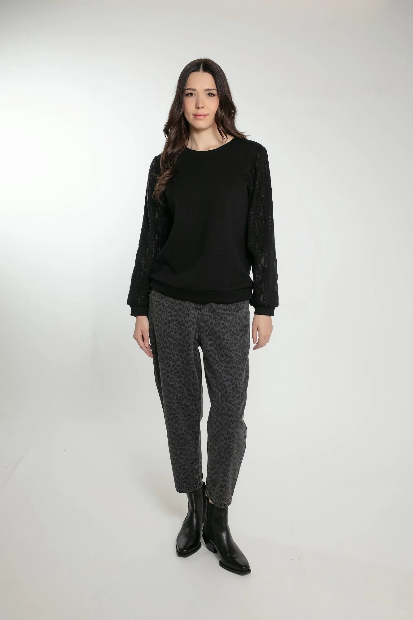 CAROLINE TROUSERS IN LEO GREY