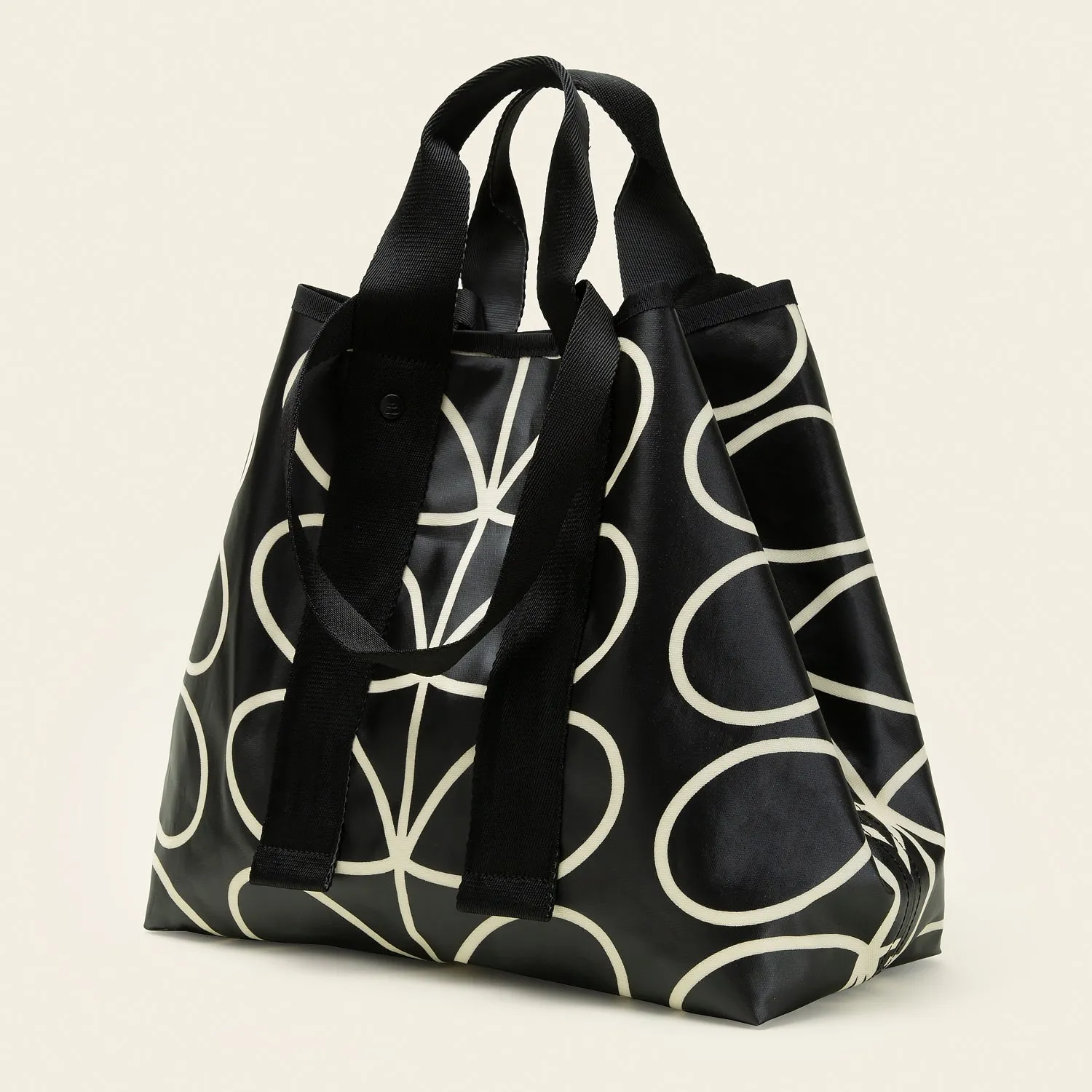 Carryall Basic Large Tote - Linear Stem Liquorice