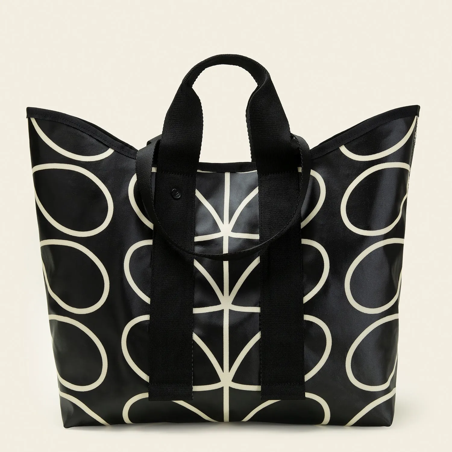 Carryall Basic Large Tote - Linear Stem Liquorice