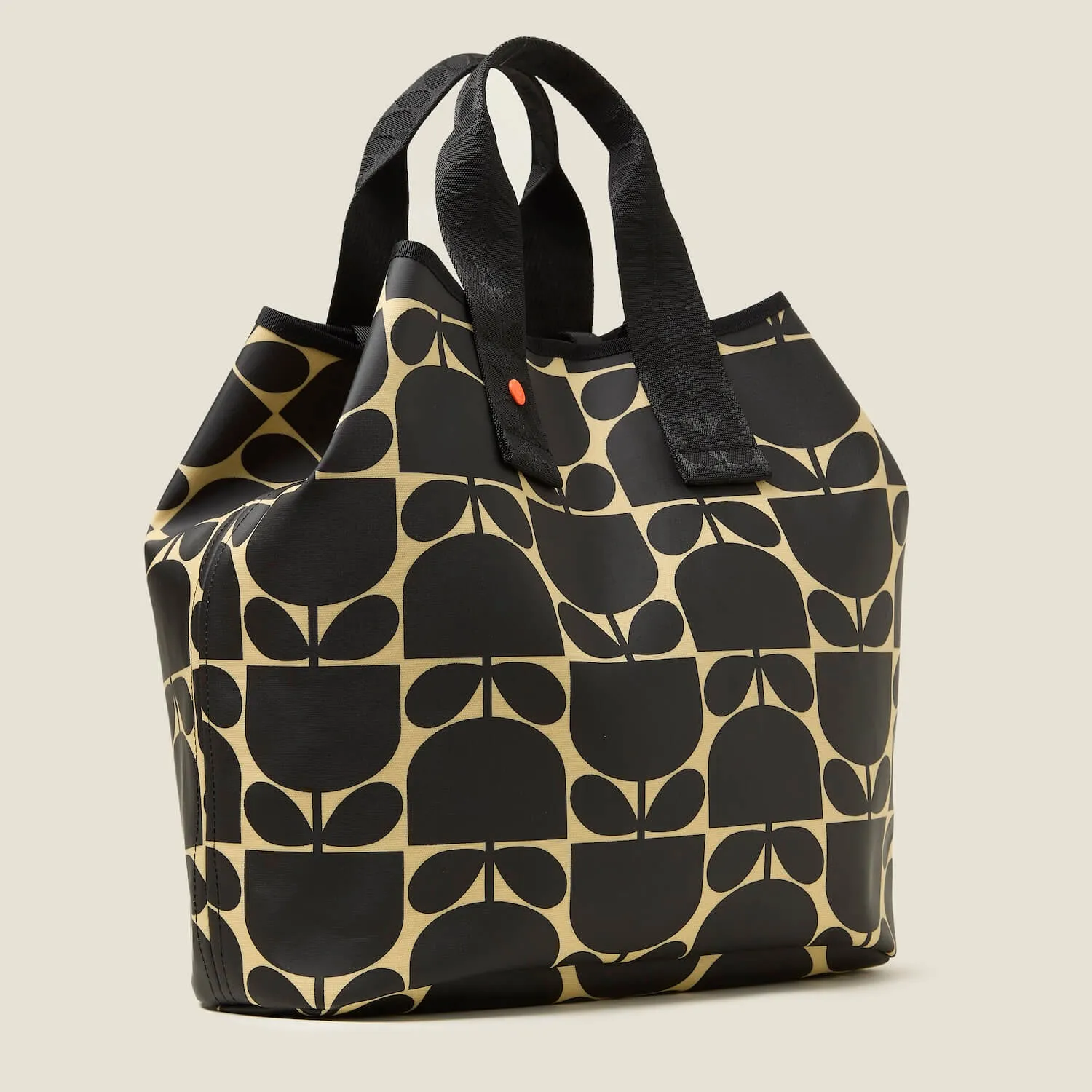 Carryall Large Tote - Block Flower Monochrome