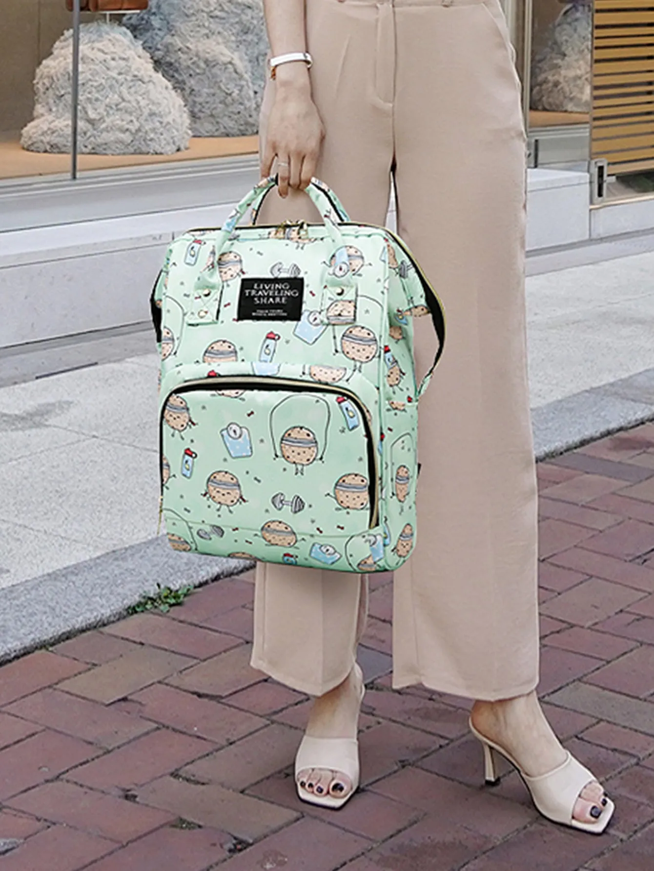 Cartoon Graphic Baby Diaper Bag