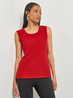 Classic Knit Tank Top, Classic Red