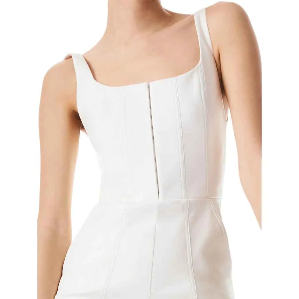 Classy White Leather Jumpsuit for Women