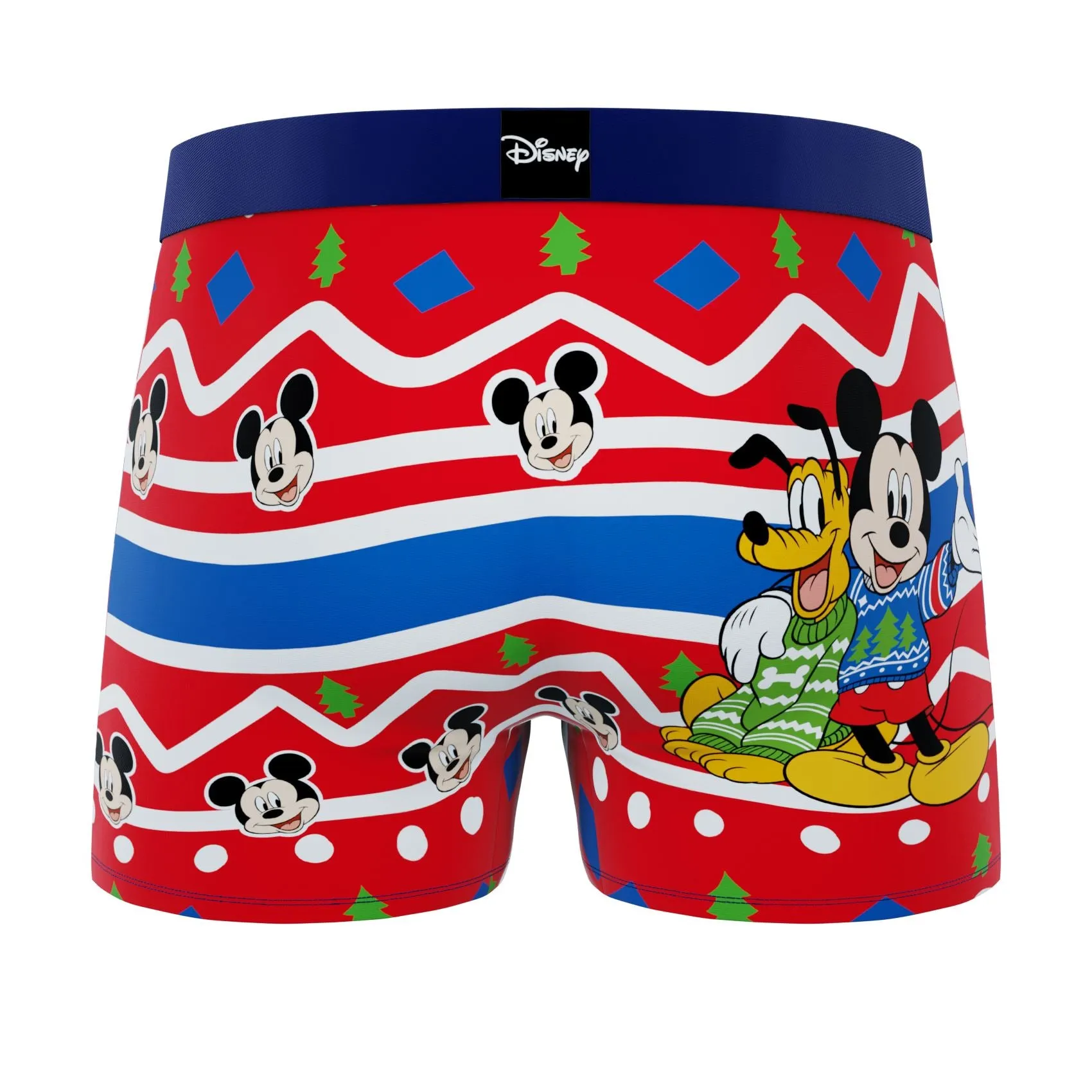 CRAZYBOXER Disney Mickey and Pluto Xmas Men's Boxer Briefs (2 pack)