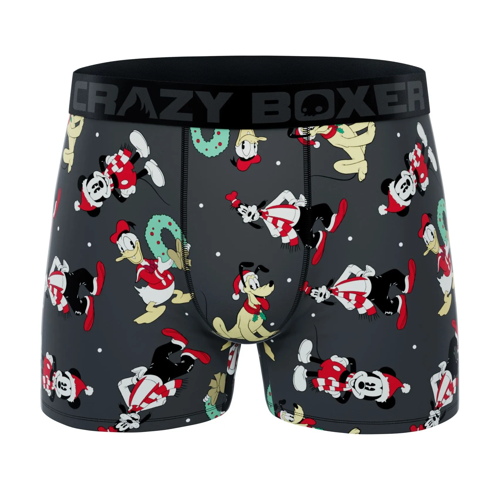 CRAZYBOXER Disney Mickey and Pluto Xmas Men's Boxer Briefs (2 pack)